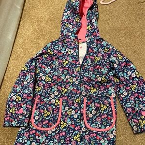 Like new floral rain jacket 4T